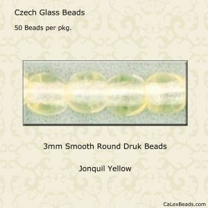 Druk Beads:3mm Jonquil [100]