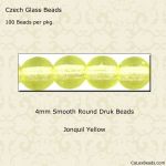 Druk Beads:4mm Jonquil [100]