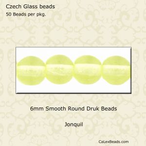 Druk Beads:6mm Jonquil [50]