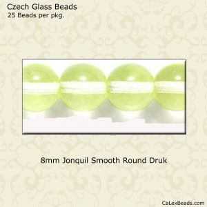Druk Beads:8mm Jonquil [25]
