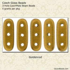 Beam Beads 3x10mm 3-Hole:Goldenrod [5g]