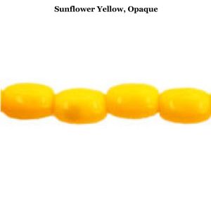 Rice Beads, 6x4mm:Sunflower Opaque