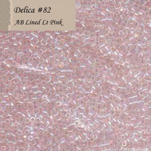 Delica 11/0:0082 Light Pink, AB Lined [5g]
