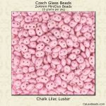 MiniDuo Beads, 2x4mm:Chalk Lilac Luster [10g]