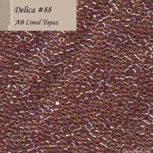 Delica 11/0:0088 Topaz, AB Lined [5g]