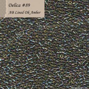 Delica 11/0:0089 Dark Amber, AB Lined [5g]