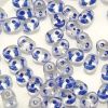 SuperDuo Beads, 2.5x5mm Blue Lined Crystal [10g]