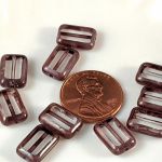 Rectangle Bead:8x12mm Crystal, Cocoa Picasso [10]