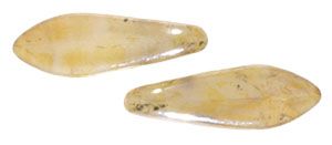 Dagger Beads 5x16mm 2-Hole:White Tortoise, Luster [50]