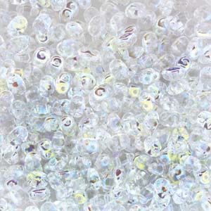 SuperDuo Beads, 2.5x5mm Crystal AB [10g]