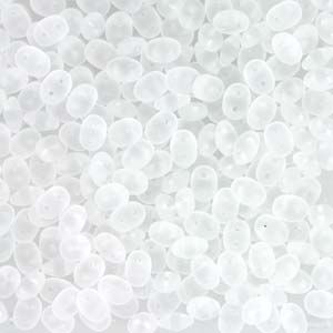SuperDuo Beads, 2.5x5mm Crystal Matte [10g]