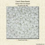 MiniDuo Beads, 2x4mm:Snow White, Pastel [10g]