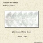 Angel Wing Beads:10mm Crystal [50]
