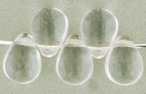 Teardrop Bead 8x6mm Crystal, Transparent [50]