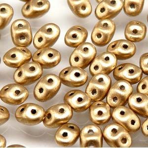 SuperDuo Beads, 2.5x5mm Bronze Pale Gold [10g]