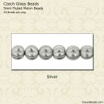 Melon Beads 5mm:Silver [50]