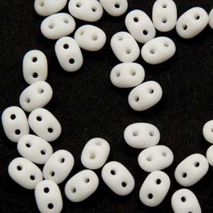 SuperDuo Beads, 2.5x5mm Chalk Matte [10g]