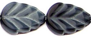 Czech Glass 8x10mm Leaf Beads:Gold Inlay Siam Ruby [25]