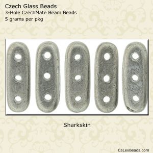 Czechmates Beam 3x10mm 3 hole Glass Spacer 30 Bar Beads
