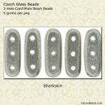 Beam Beads 3x10mm 3-Hole:Sharkskin [5g]