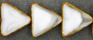 12mm Table Cut Triangle Beads:Light Grey Picasso [ea]