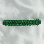 Barrettes:Tiny Bubbles, Frosted Dark Emerald 4" [ea]