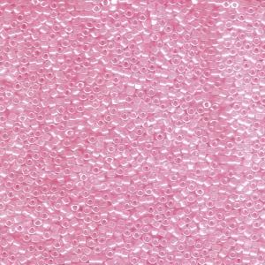 Miyuki 11/0 Delica Color #0245:Lined Crystal/Medium Pink [5g]