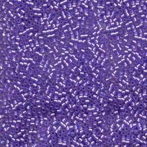 Miyuki 11/0 Delica Color #0694:Semi-Matte Silver Lined Purple [5g]