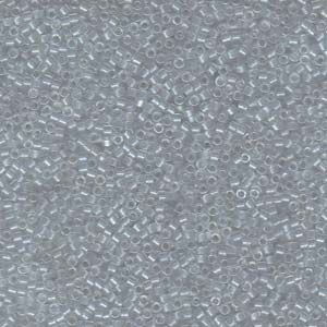 Miyuki 11/0 Delica Color #1677:Pearl Lined Pale Grey AB [5g]