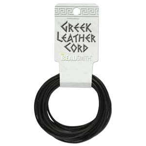 Supplies:1.5mm Greek Leather Cord, Black [ea]