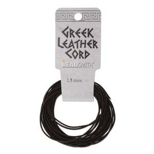 Supplies:1.5mm Greek Leather Cord, Dark Brown [ea]