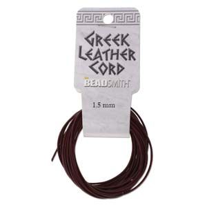 Supplies:1.5mm Greek Leather Cord, Garnet [ea]