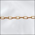 Raw Brass Chain:3x1.5mm Drawn Cable Chain [per ft]