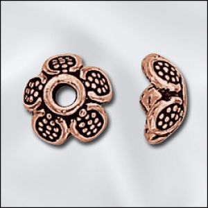Findings:9mm Bali Style Copper Bead Cap [10]