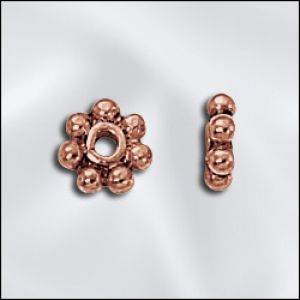Findings:6mm Bali Style Copper Daisy Spacer Beads [12]