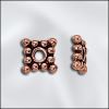 Findings:6mm Bali Style Copper Square Spacer Beads [12]
