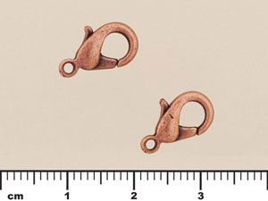 Findings:13mm Antique Copper Lobster Clasps [10]