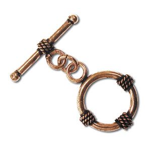 Findings:30mm 3 Rope Copper Toggle Clasps [4]