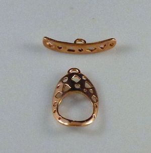 FINDINGS:22mm Copper Cut Out Shapes Toggle Clasp [ea]