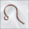 Copper Ear Wires:.028"/.7mm/21 GA Round Wire [50]