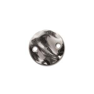 Findings:10mm Gunmetal 2-Hole Hammered Disc [10]