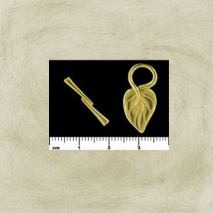 Findings Clasp:28mm Philodendron Toggle, Gold Plated [1]