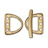 Findings Clasp:13x20mm 3-Strand, Antique Gold Plated [2]