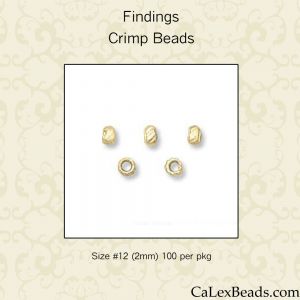FINDINGS:#12 Crimp Beads, Gold Plated [100]