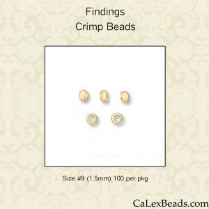 FINDINGS:#9 Crimp Beads, Gold Plated [100]