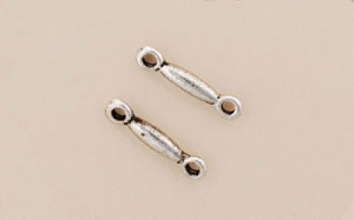 Antique Silver Pewter Links:13x3mm Rice [10]