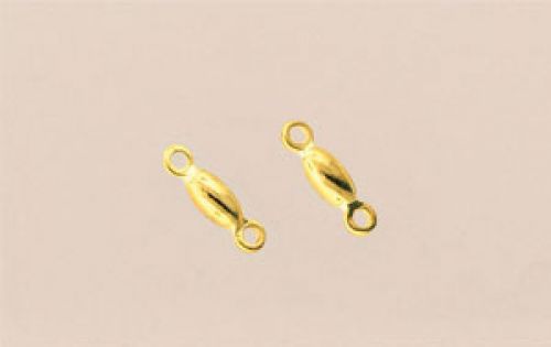 Findings Connectors:13x3mm Rice, Bright Gold [10]