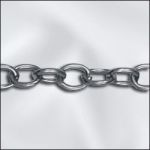 Silver Plated Chain:6x4mm Cable Chain [per ft]
