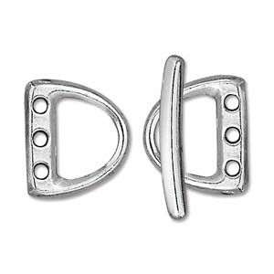 FINDINGS:13x15mm R-3x20mm Antique Silver Plated 3-Strand Clasp [1]