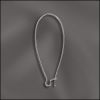 Silver Plated Clasps:2" Kidney Ear Wire [30]